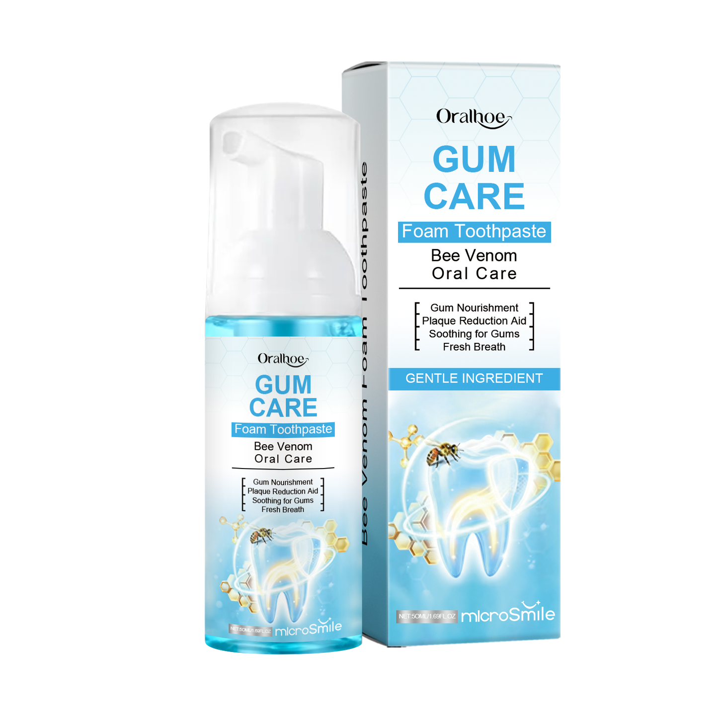 Oralhoe Bee Venom Tooth Cleaning Mousse - Care for Teeth, Remove Stains & Tartar, Freshen Breath, Clean Oral Cavity-CJY