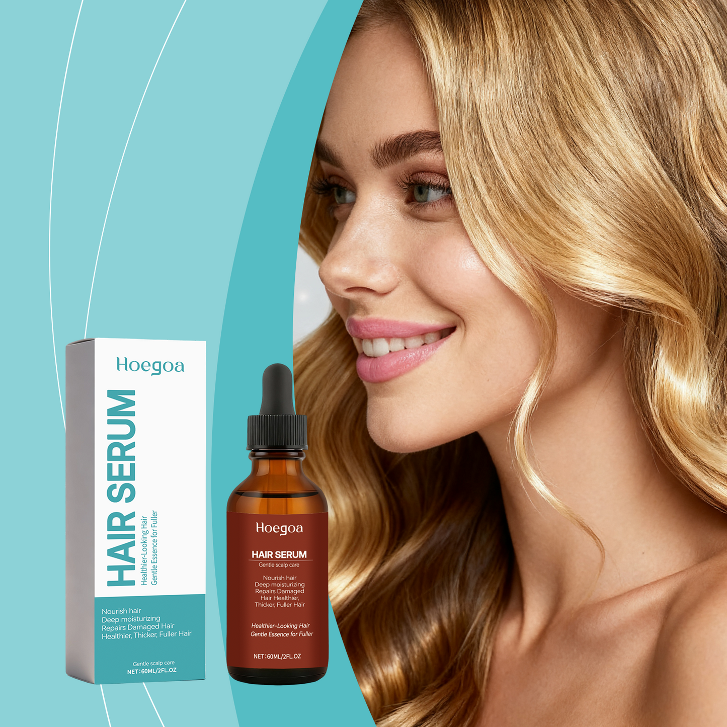 Hoegoa Hydrating Hair Essence - Volumizing & Strengthening, Nourishing, Shine-Boosting, Smoothing Hair Treatment-OA