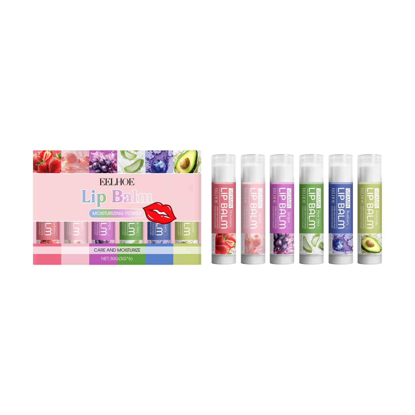 EELHOE Nourishing Lip Balm Set - Daily Moisturizing Care with Gentle Formula for Soft, Supple Lips-YQ