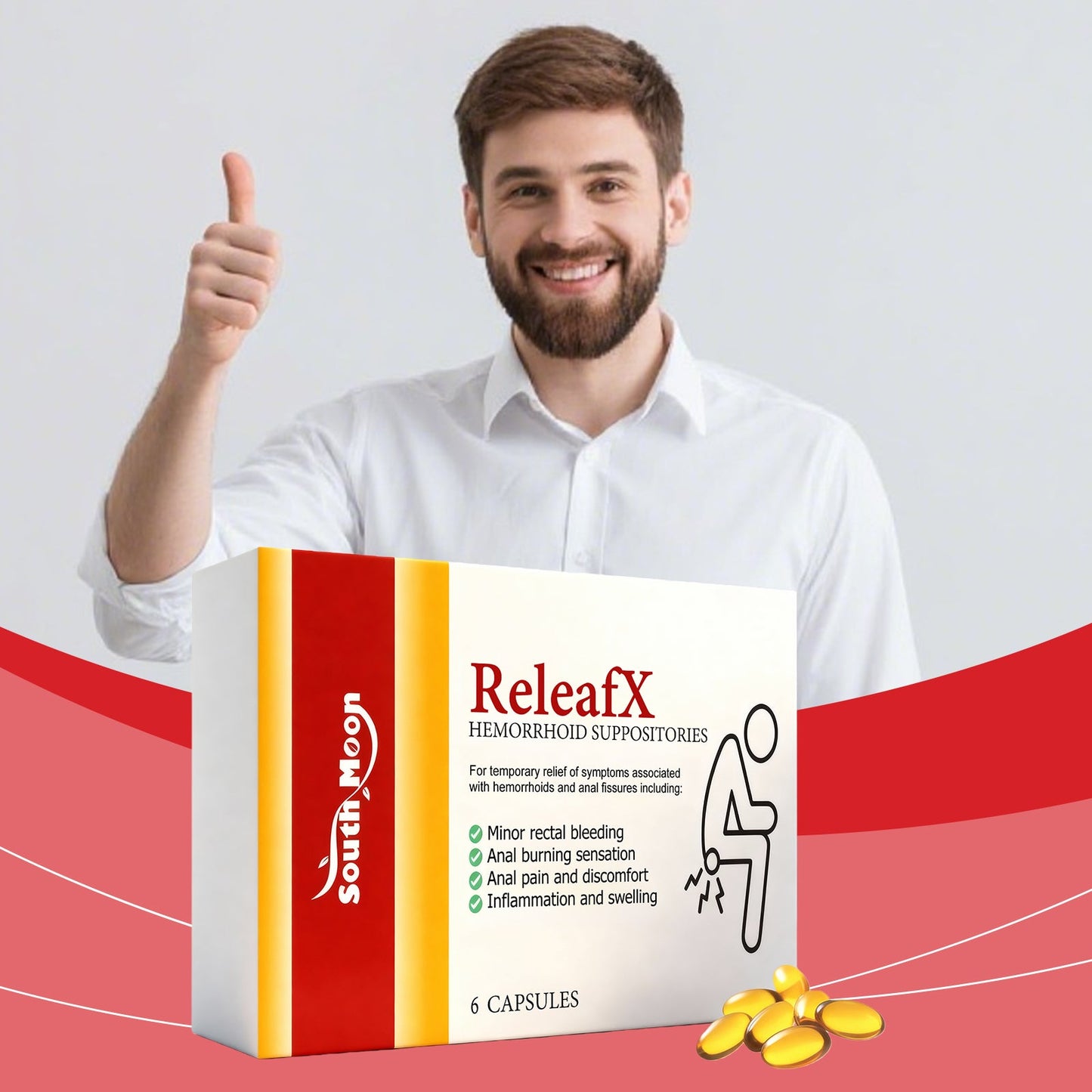 Perianal Care Capsules Gentle ingredients nourish and moisturize the perianal skin Convenient care capsules-V