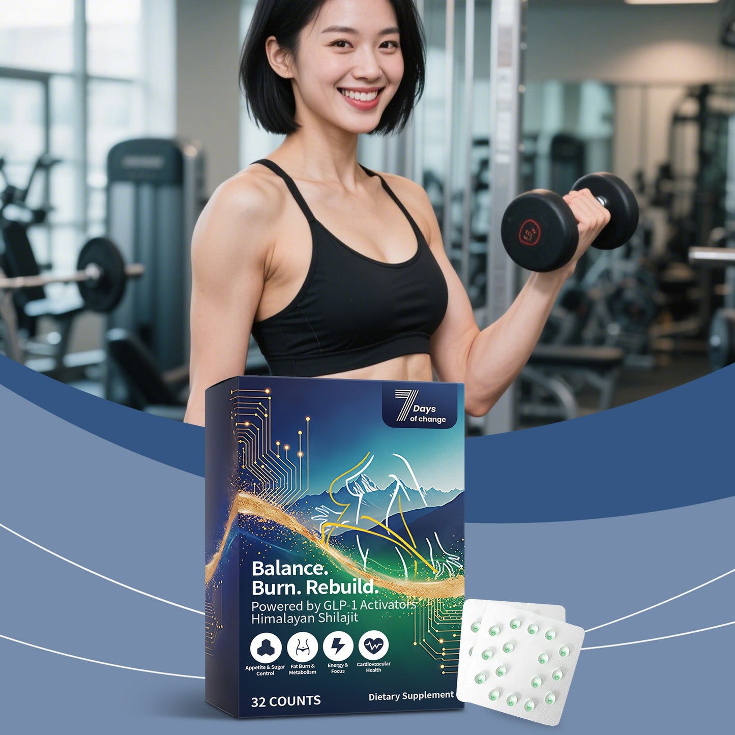 Body Care Beauty Pills - Gentle ingredients for daily body contour improvement and nutritional support-V