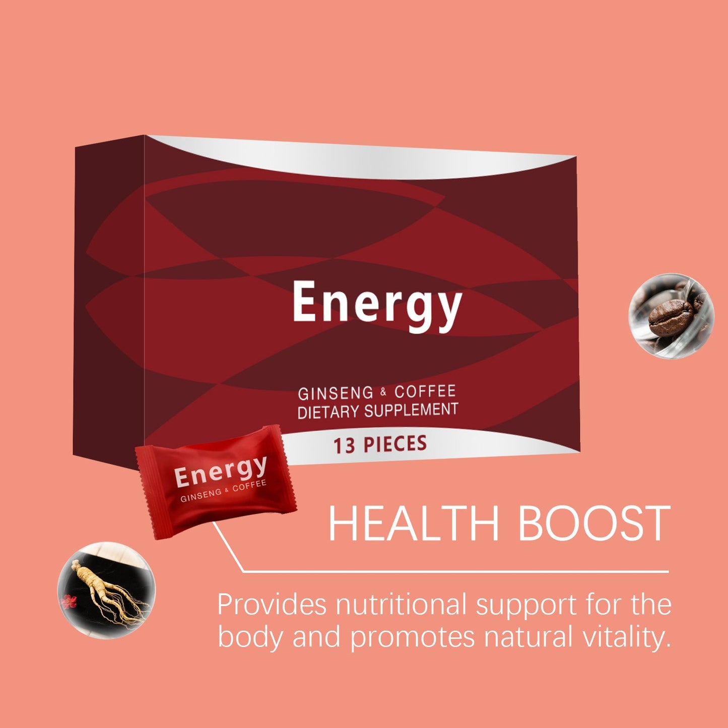 Men's Vitality Gummies - Daily herbal supplement for a natural energy boost and enhanced well-being-V