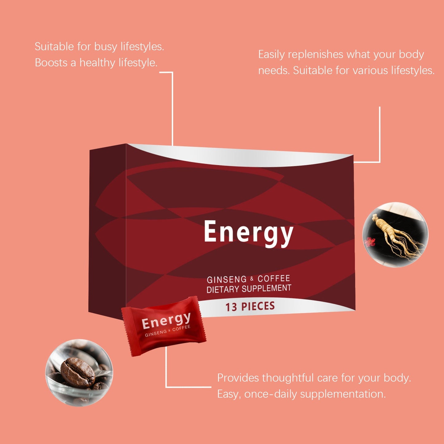 Men's Vitality Gummies - Daily herbal supplement for a natural energy boost and enhanced well-being-V
