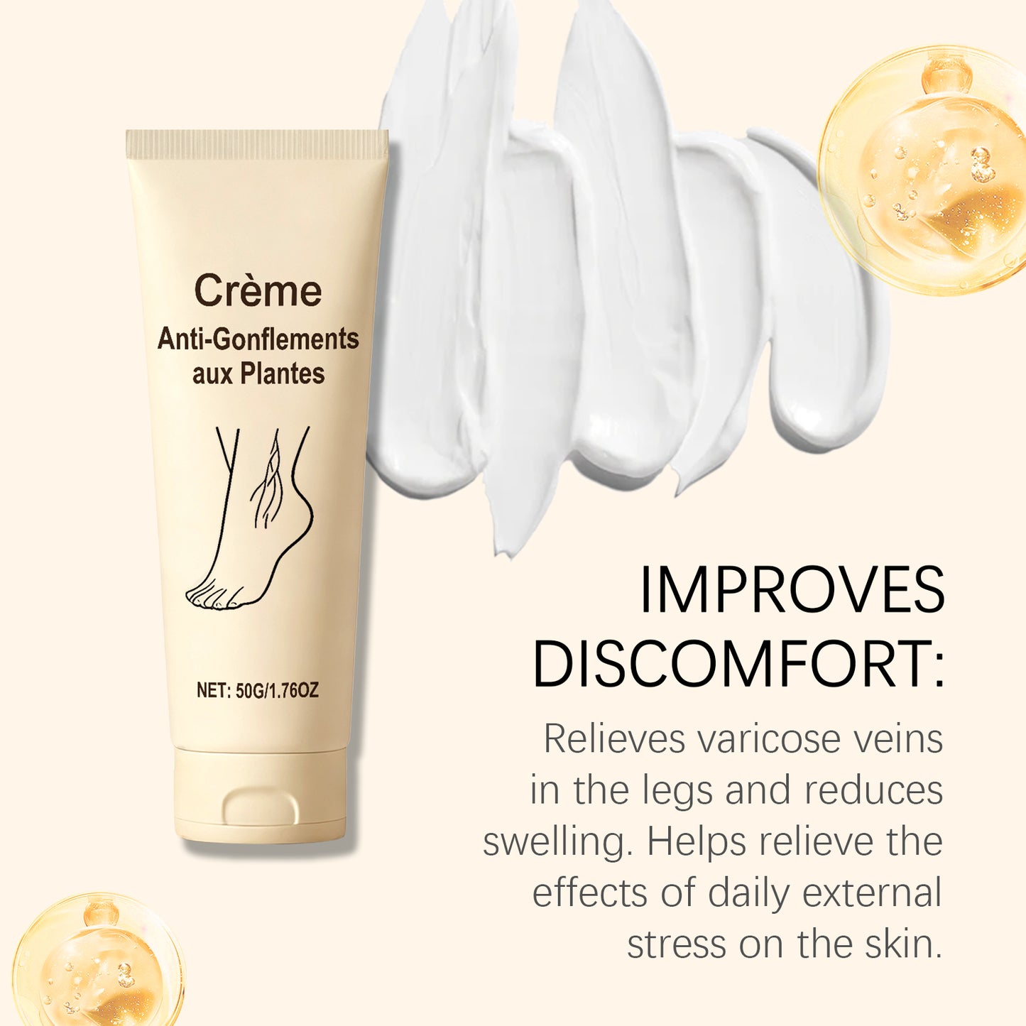 AMZ Leg Care Cream: Gentle Formula for Nourishing and Soothing Leg Skin, Ideal for Daily Massage and Application-ZZ