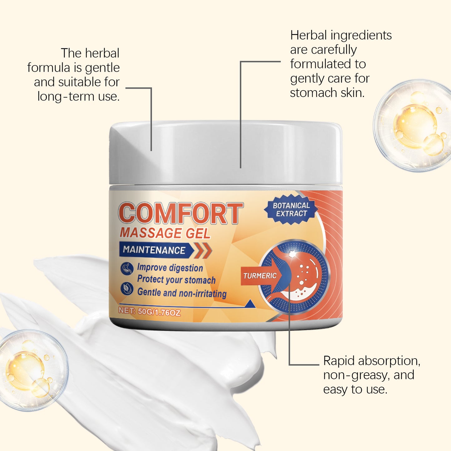 AMZ Body Massage Gel: Gentle Formula for Nourishing Skin and Enhancing Comfort in Daily External Care-ZZ