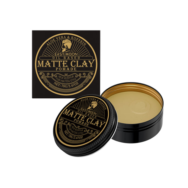 East Moon Men's Styling Pomade - Strong Hold, Smooth Finish, Easy to Manage, Non-Greasy & Non-Sticky Hair Grooming-OA
