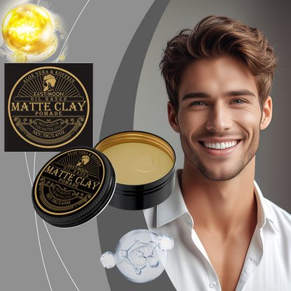 East Moon Men's Styling Pomade - Strong Hold, Smooth Finish, Easy to Manage, Non-Greasy & Non-Sticky Hair Grooming-OA