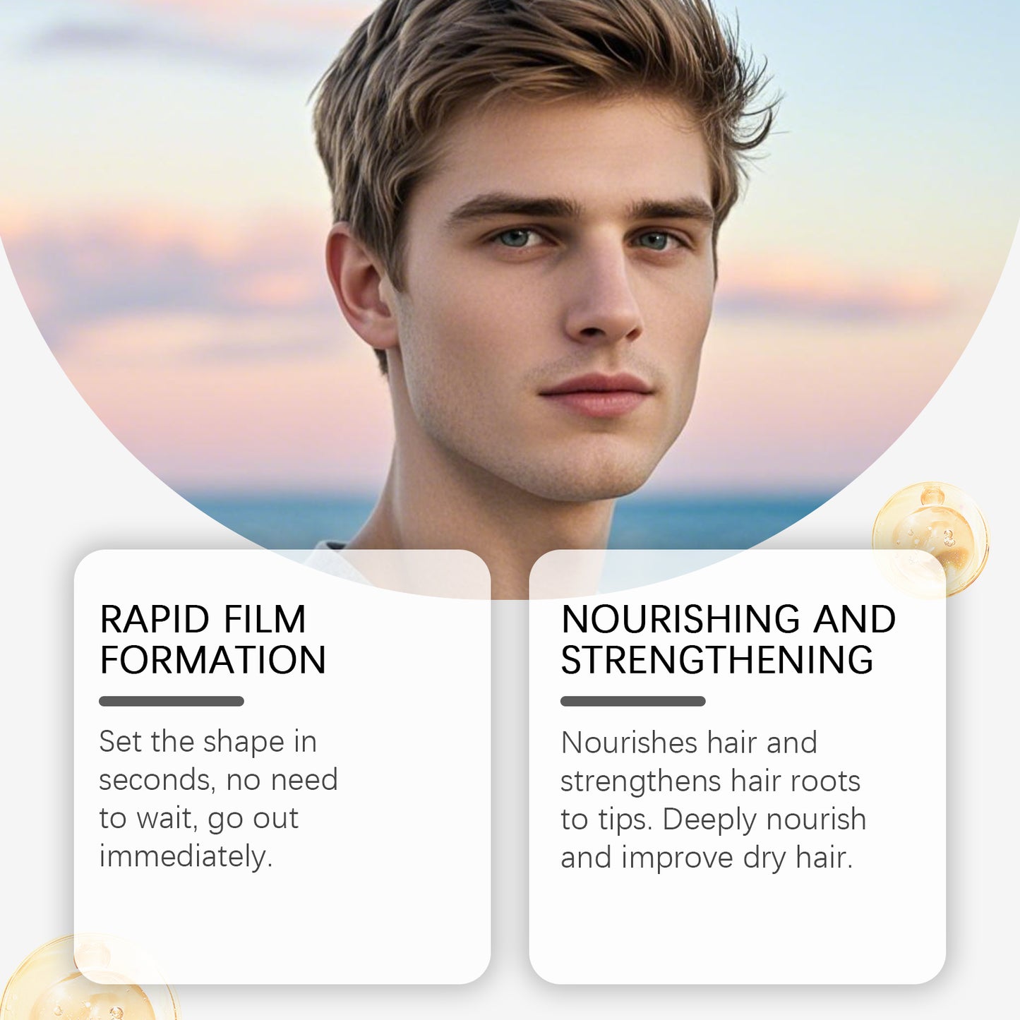 East Moon Men's Styling Hair Pomade - Strong Hold, Smooth & Easy to Manage, Non-Greasy & Non-Sticky-CJY