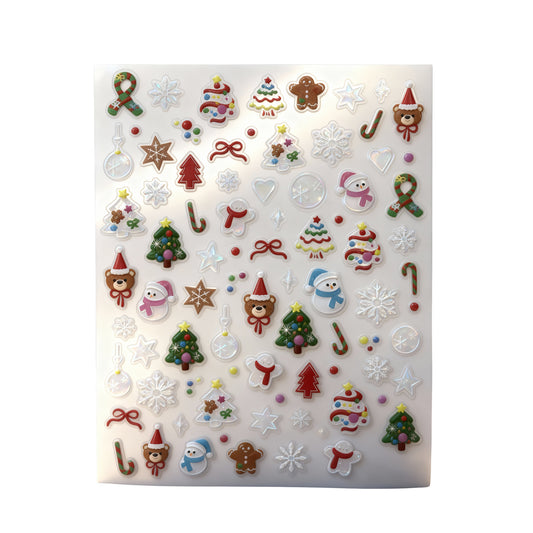 Nymixa Christmas Nail Stickers - Elegant Designs for Holiday DIY Manicure, Creative & Portable Nail Art Decor-YQ