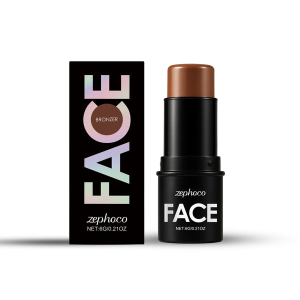 Zephoco Cocoa Color Long-Lasting Contouring Stick: A contouring stick that provides dimensional color, a natural and smooth finish, and helps to sculpt the face-MX