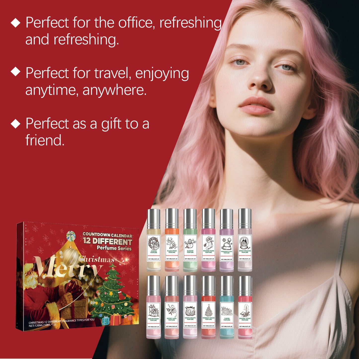 AMZ Christmas Countdown Perfume Gift Set: 12 Unique and Heartwarming Christmas Fragrance Sets-MX