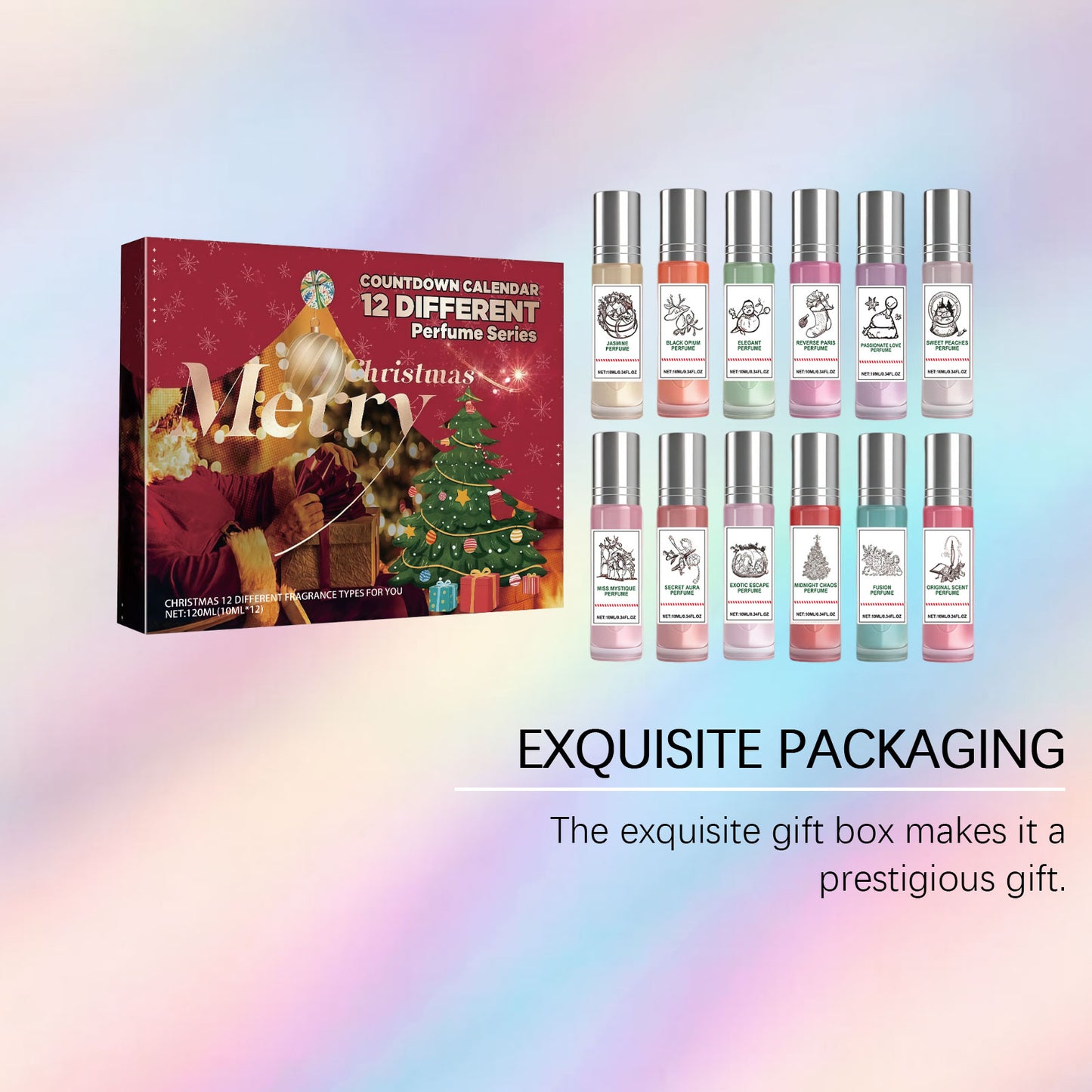 AMZ Christmas Countdown Perfume Gift Set: 12 Unique and Heartwarming Christmas Fragrance Sets-MX