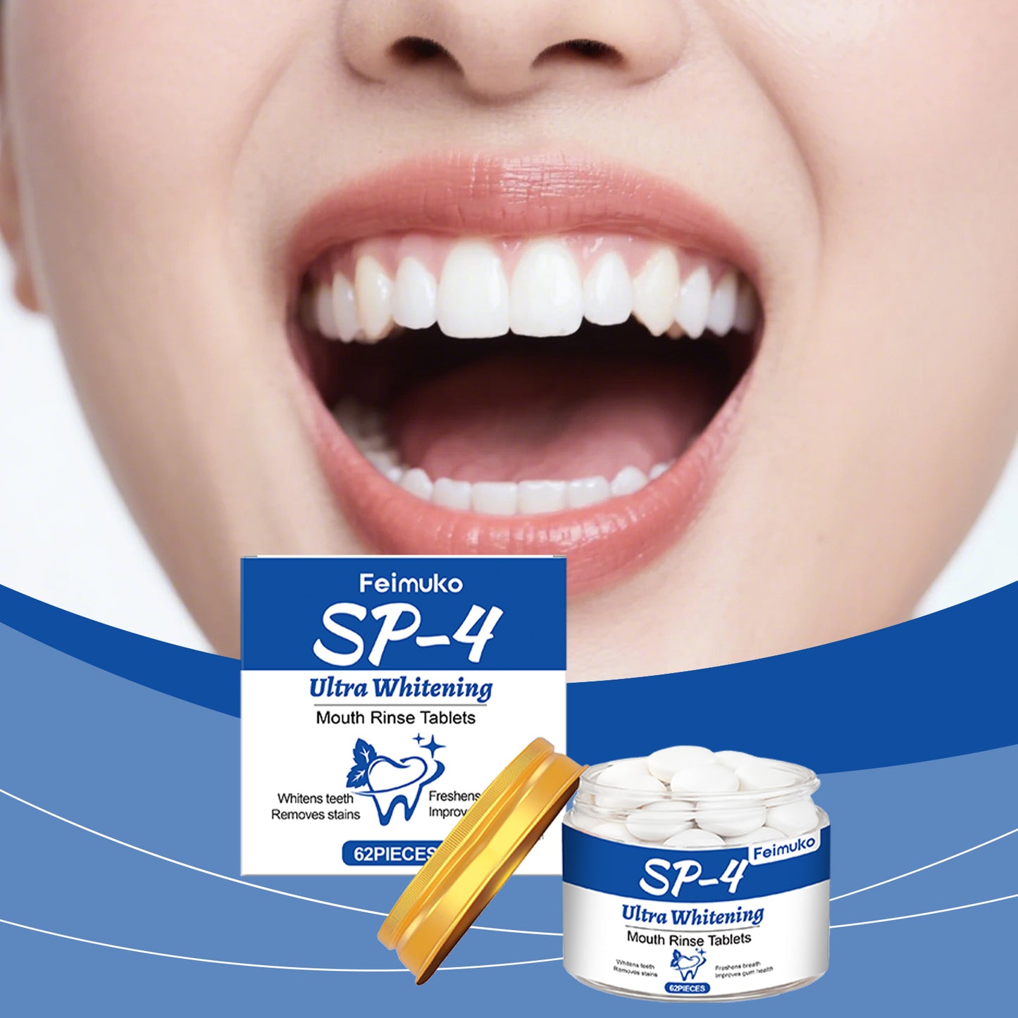 Freshen breath mouthwash granules, clean teeth and leave a pleasant fragrance, portable and refreshing mouthwash granules for travel.-SY