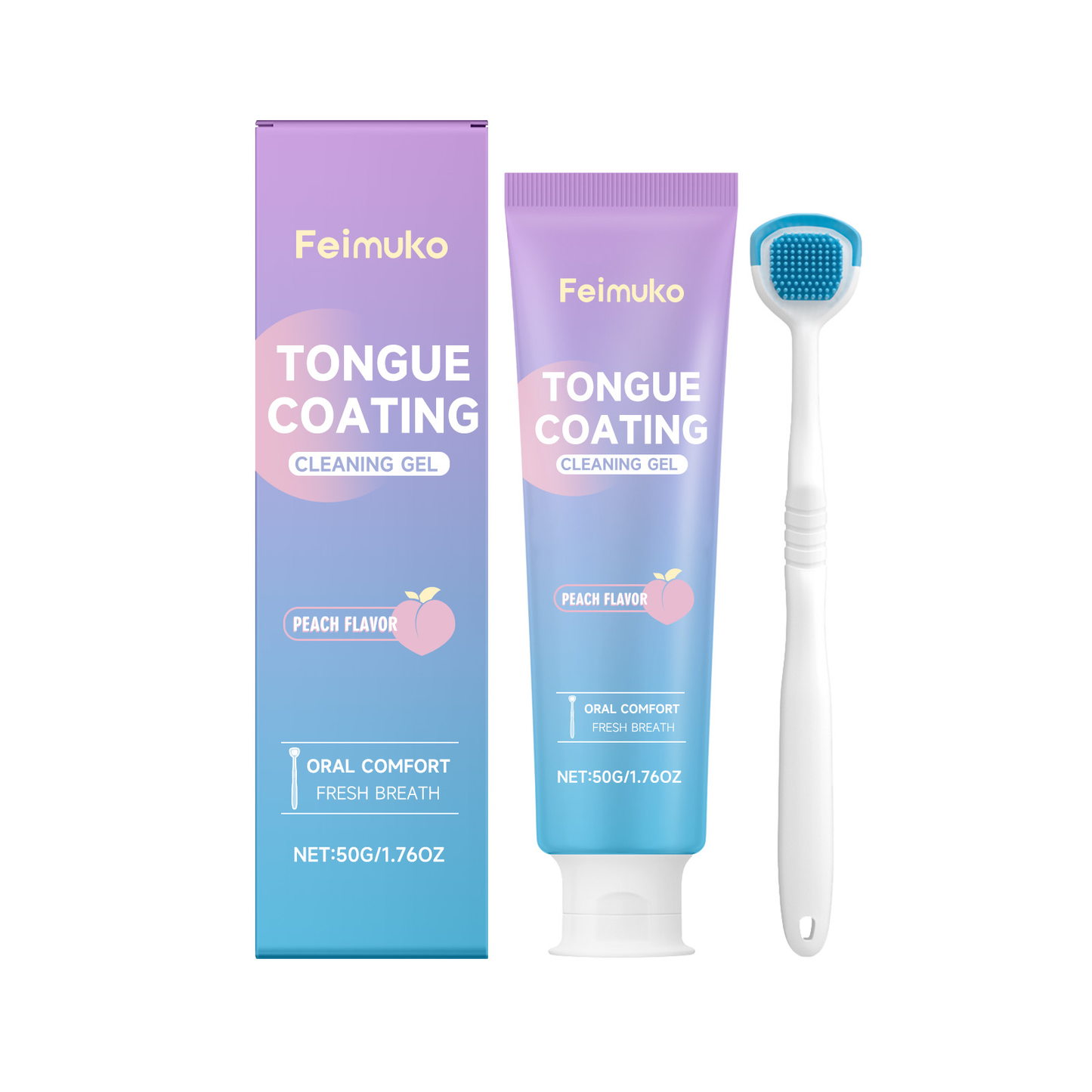 Tongue Cleansing and Refreshing Gel, Oral Care, Tongue Brush, Gentle Cleansing Gel-SY