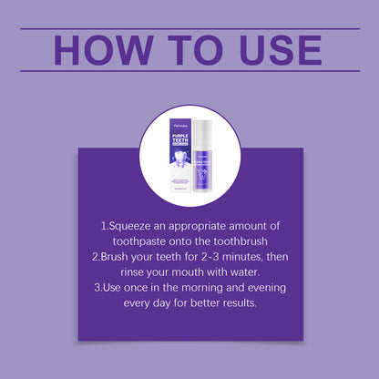 Feimuko Purple Toothpaste - Freshen Breath, Care for Gums, Strengthen Enamel, Daily Oral Cleanliness & Care-CJY