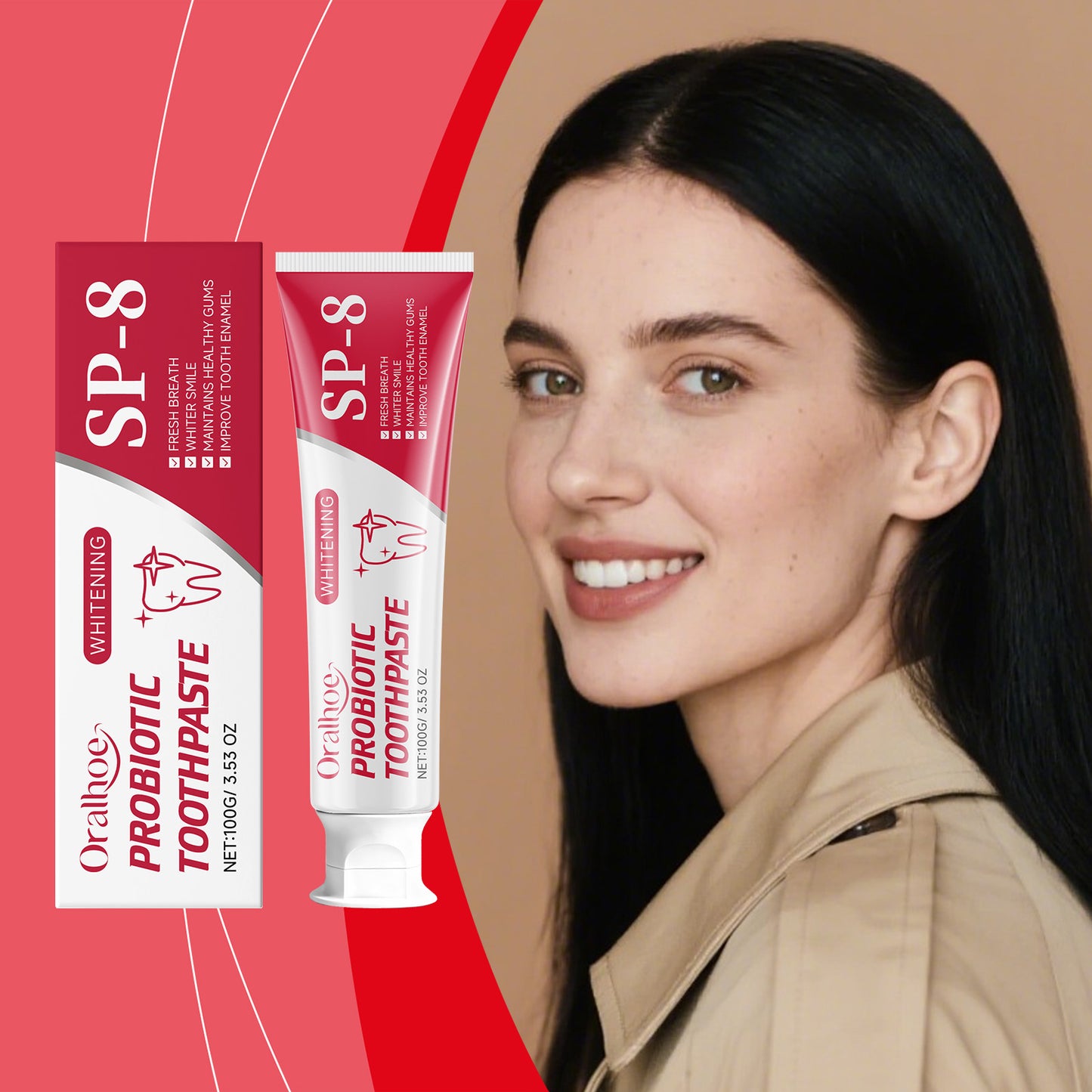 Oralhoe Toothpaste - Daily cleaning of food debris and impurities in the oral cavity, freshens breath, maintains tooth radiance, gentle and comfortable-3@OK